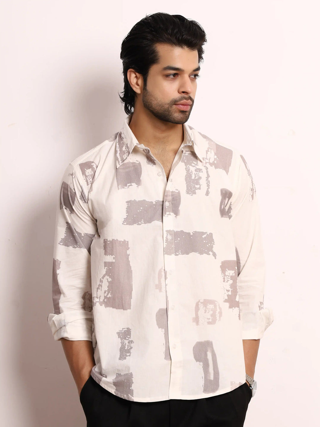 Brushstroke Cotton Shirt