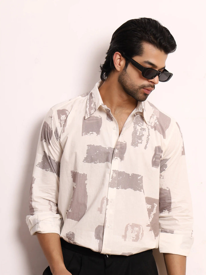 Brushstroke Cotton Shirt