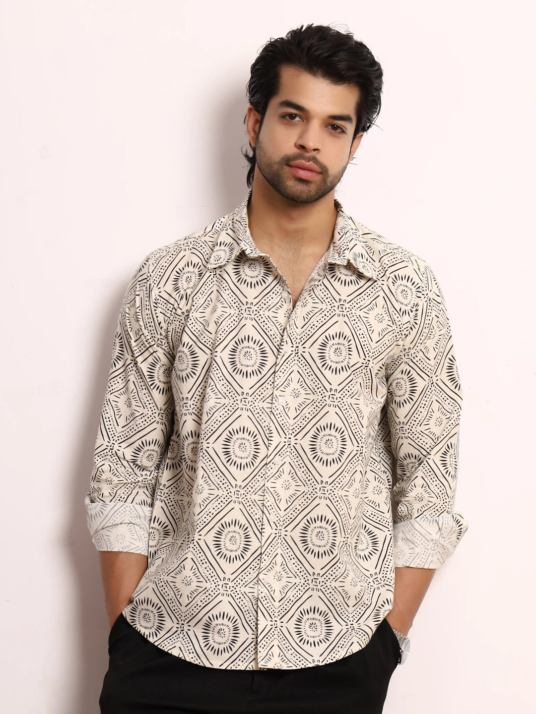 Geometric Cotton Shirt