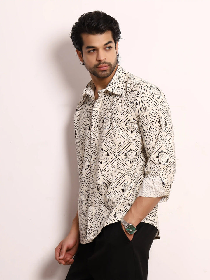 Geometric Cotton Shirt