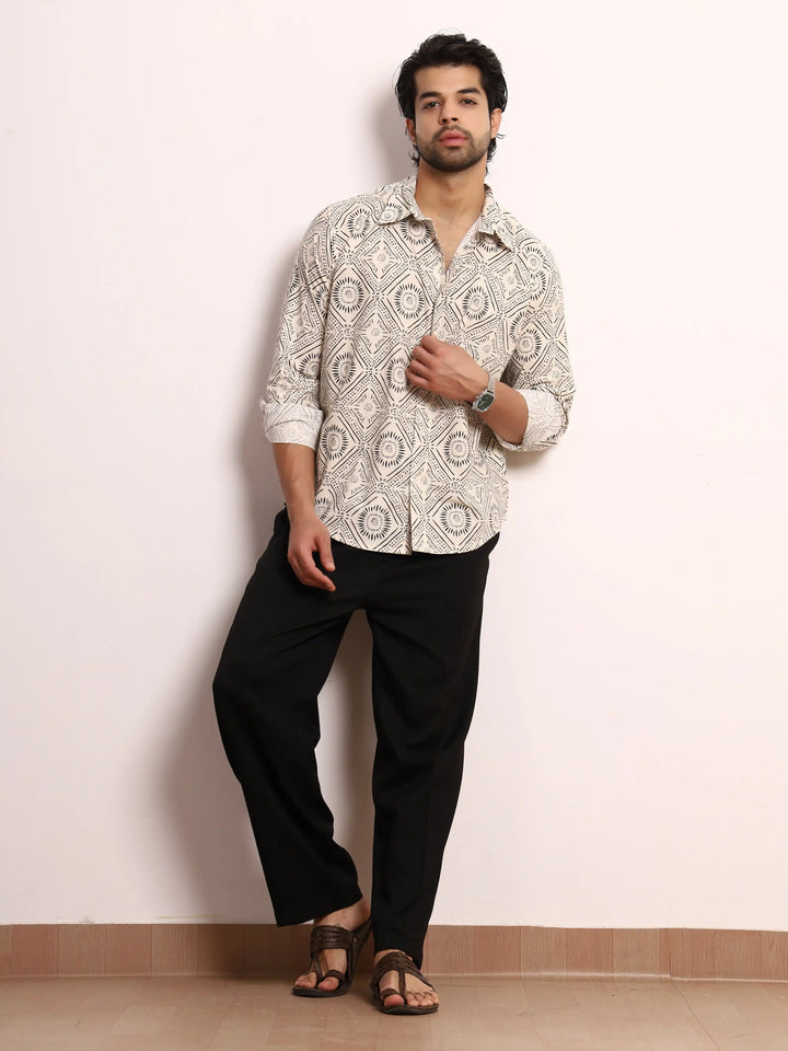 Geometric Cotton Shirt