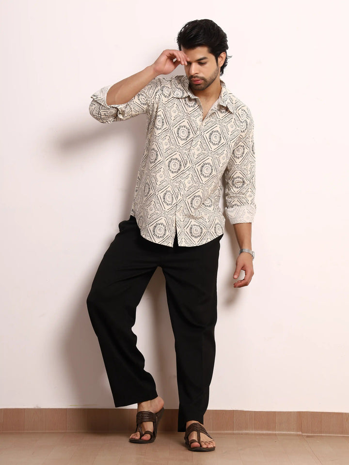 Geometric Cotton Shirt