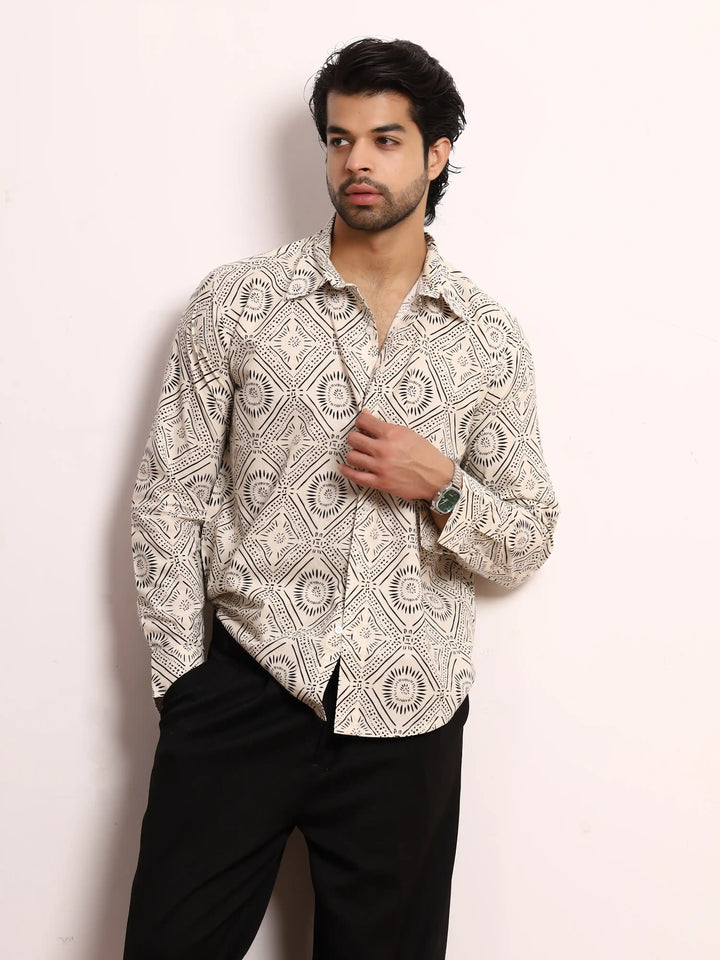 Geometric Cotton Shirt