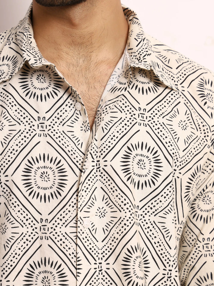 Geometric Cotton Shirt