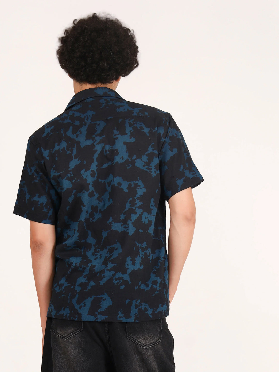 Blue Cloudy Printed Cotton Shirt