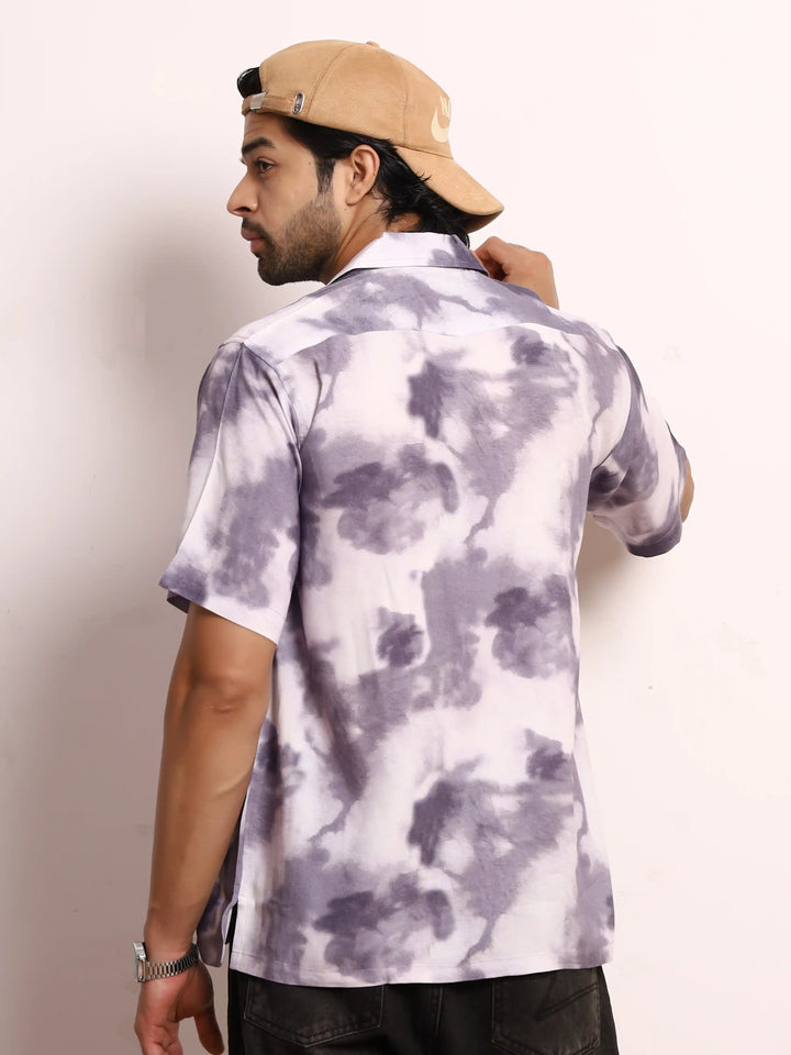 Purple Cloudburst Viscose Resort Shirt