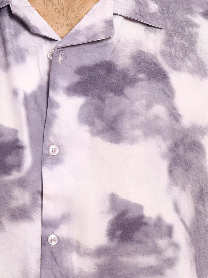 Purple Cloudburst Viscose Resort Shirt