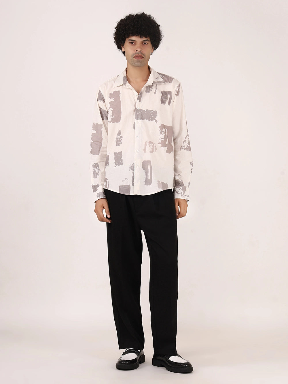Brushstroke Cotton Full Sleeve Shirt