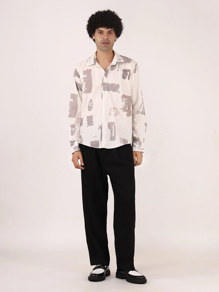 Brushstroke Cotton Full Sleeve Shirt