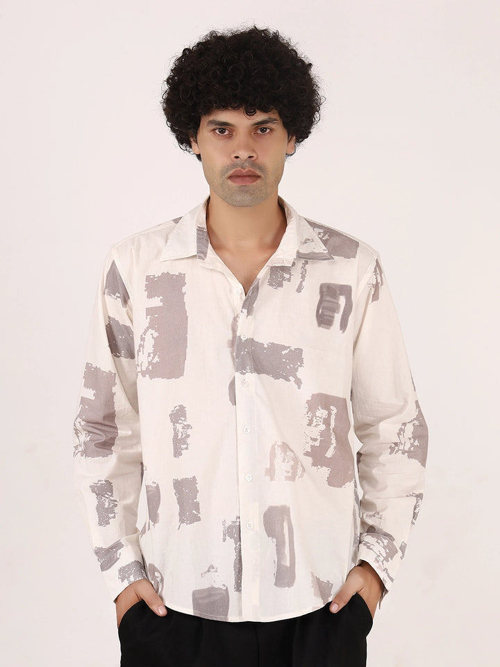 Brushstroke Cotton Shirt