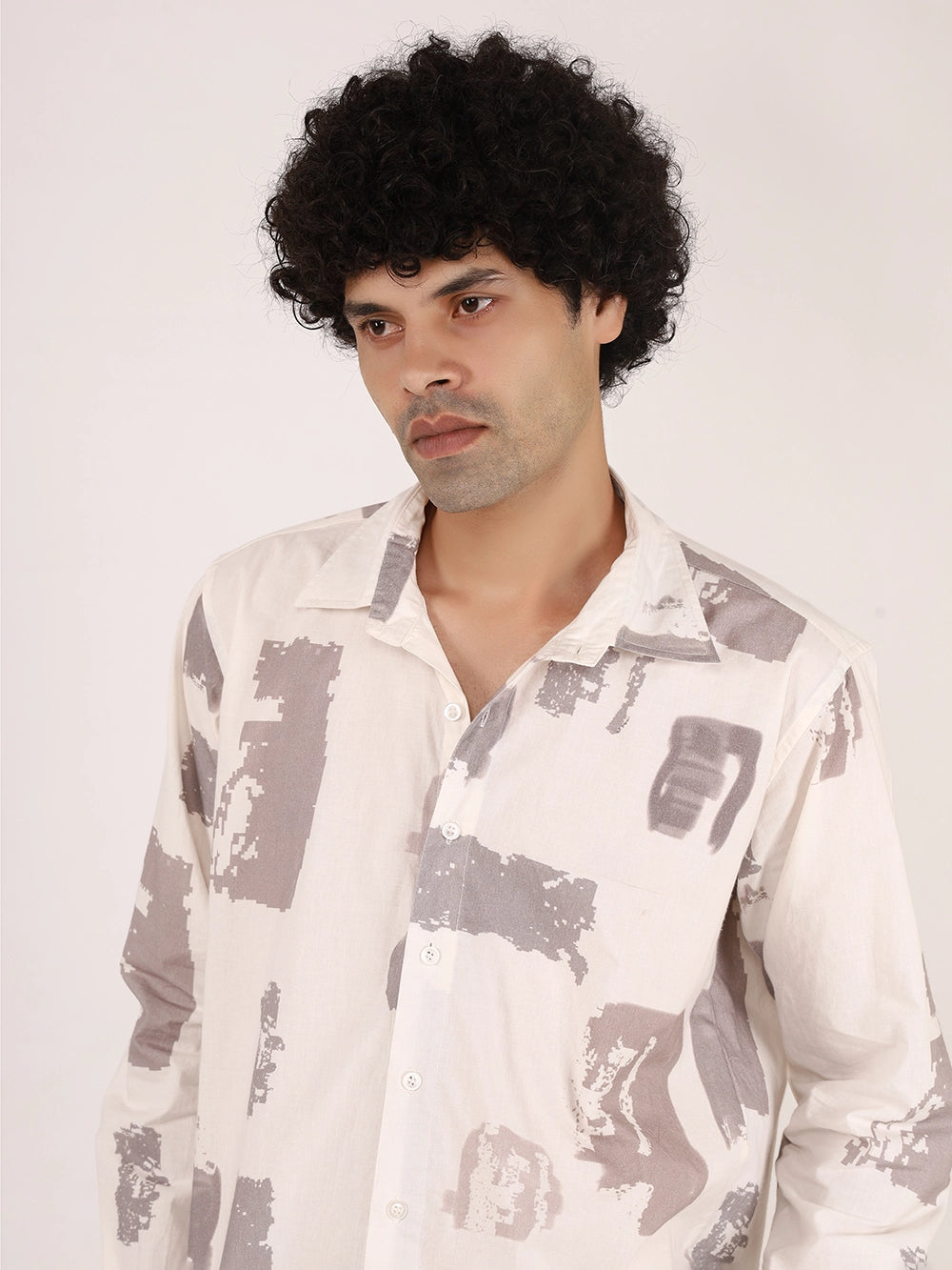 Brushstroke Cotton Full Sleeve Shirt