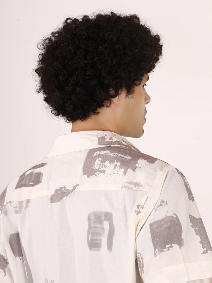 Brushstroke Cotton Full Sleeve Shirt