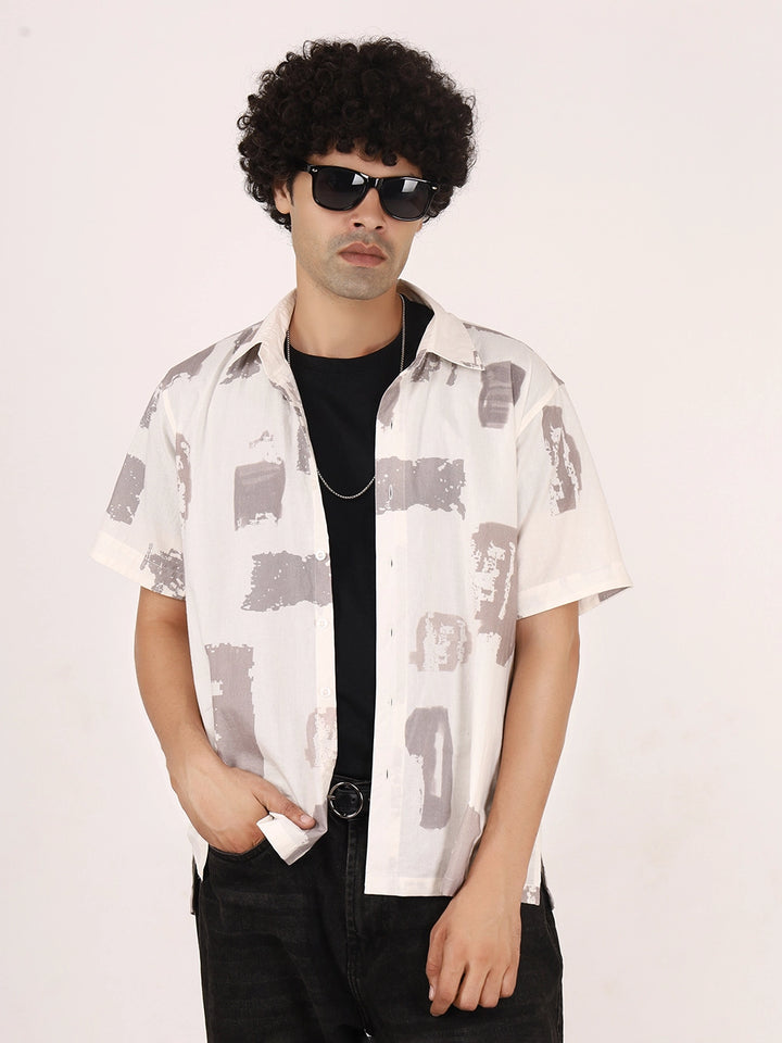 Brushstroke Cotton Full Sleeve Shirt