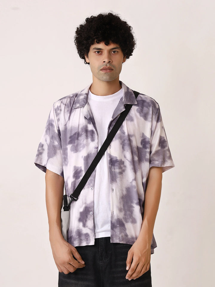 Purple Cloudburst Viscose Resort Shirt