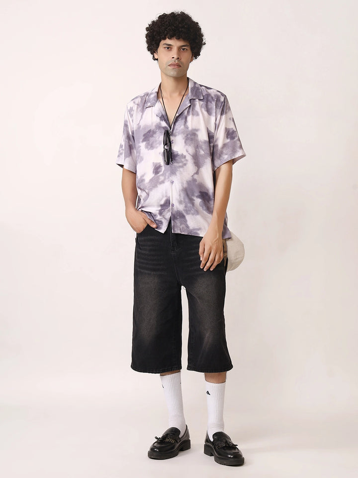 Purple Cloudburst Viscose Resort Shirt