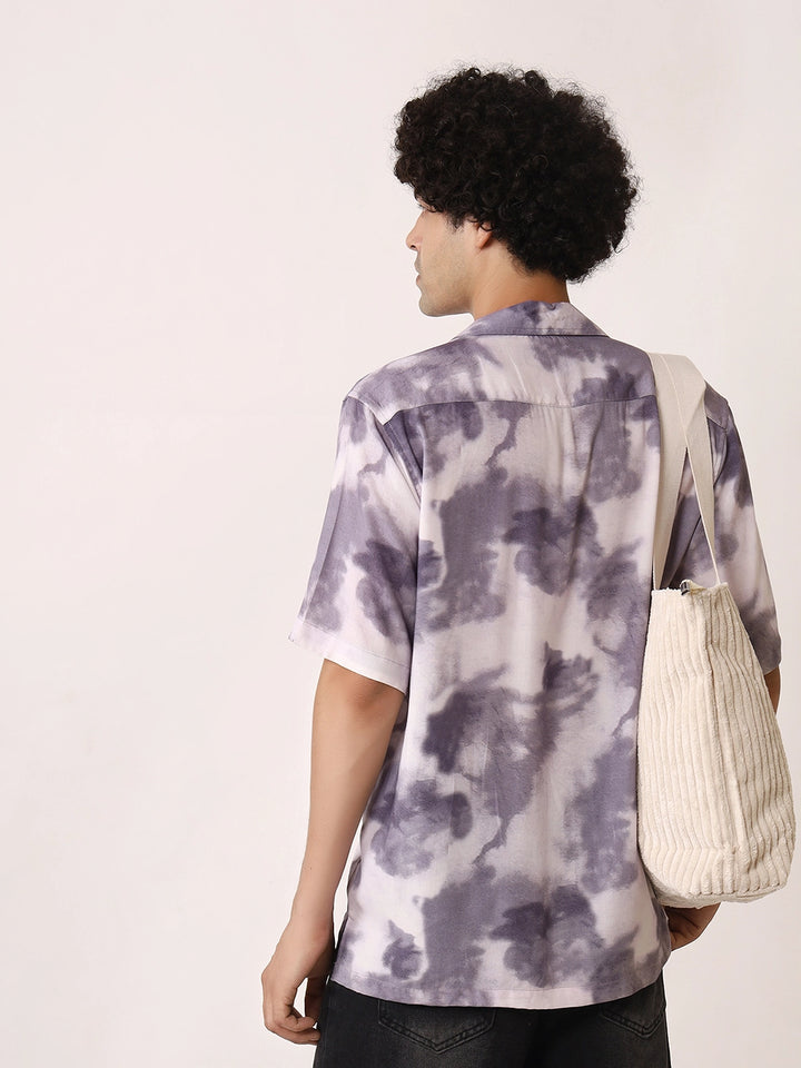 Purple Cloudburst Viscose Resort Shirt