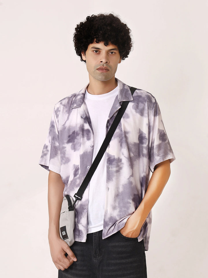 Purple Cloudburst Viscose Resort Shirt