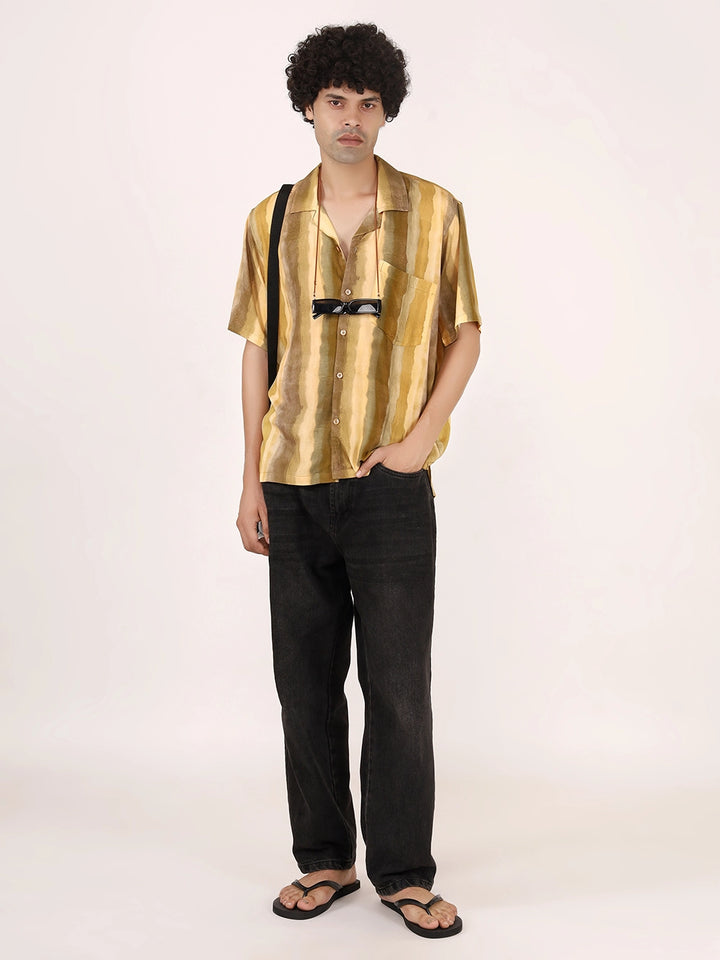 Mustard Ombre Viscose Shirt