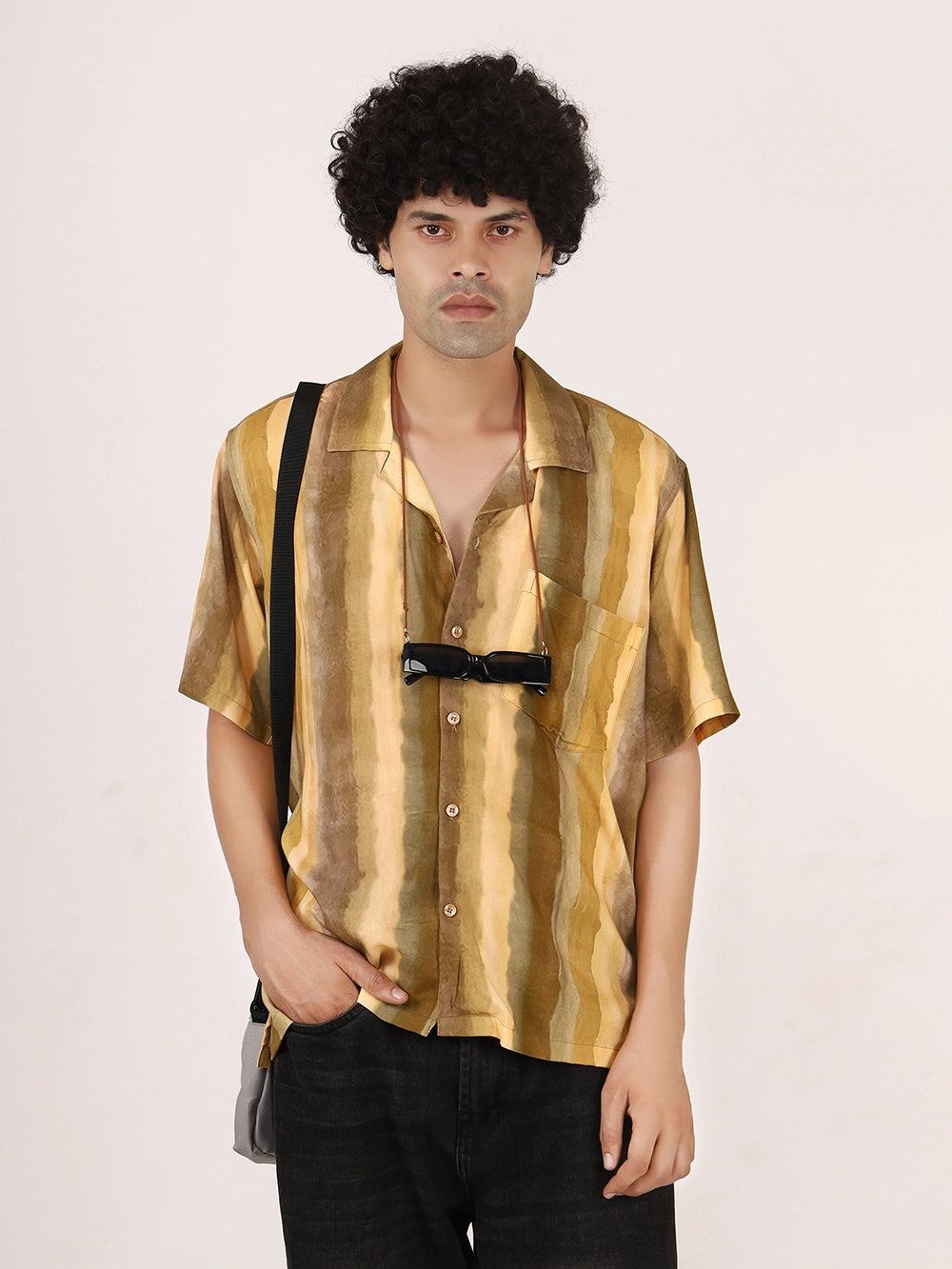 Mustard Ombre Viscose Shirt