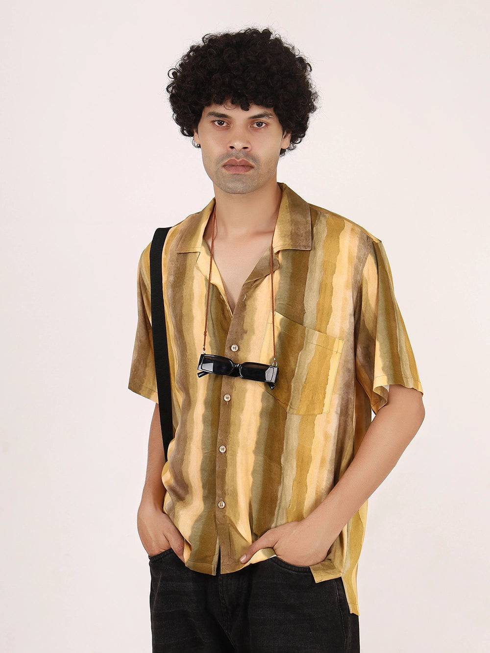 Mustard Ombre Viscose Shirt